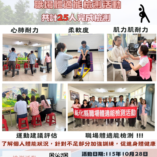 【健康彰化體適能　職場員工動起來💪】