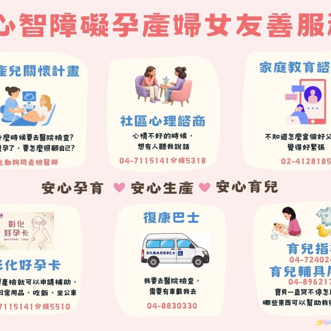 心智障礙孕產婦女友善服務資源 (第一頁)