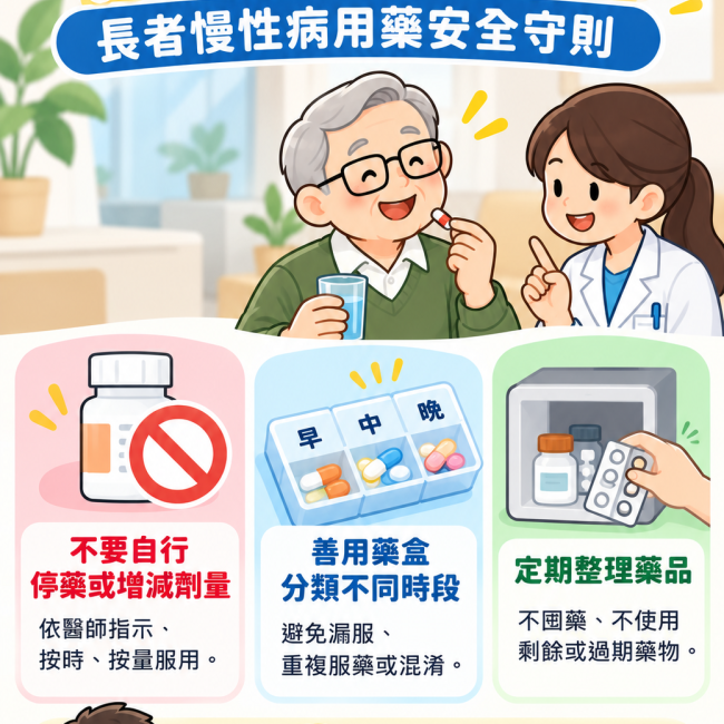 聰明吃藥不踩雷：長者慢性病用藥安全守則